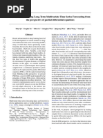 Pdetime: Rethinking Long-Term Multivariate Time Series Forecasting From The Perspective of Partial Differential Equations