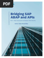 Bridging SAP Abap and Apis: Part 2 - Data Transmission With Bearer Token Security