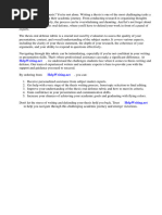 Thesis Oral Defense Rubric