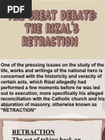 Retraction of Rizal