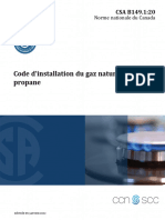 CSA B149.1 20 Code D'installation Du Gaz Naturel Et Du Propane