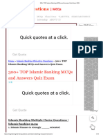 300+ TOP Islamic Banking MCQs and Answers Quiz Exam 2024