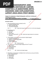 Digital Radiography and Pacs 3RD Edition by Carter Chapter 1 9 Questions With Answers and Explainat