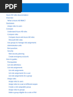 Azure AD Roles Documentation