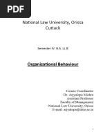 Organizational Behaviour Syllabus