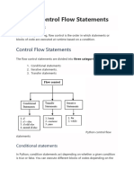 Python Control Flow Statements and Loops