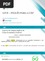 Live - Inglês para A CEF (Prof. Lucas Garcia)