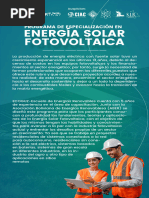 Información Especialización en Energías Solar