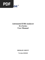 BIOBASE Automated ESR Analyzer EA40 Series User Manual