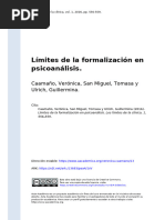 Caamaño, San Miguel & Ilrich (2016) - Límites de La Formalización en Psicoanálisis