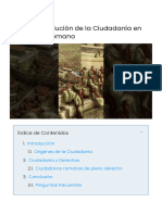 Origen y Evolución de La Ciudadanía en El Imperio Romano