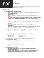 Criminal Jurisprudence and Procedure