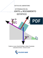 Práctica Física - Coeficiente de Rozamiento Estático