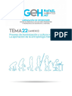 Tema 22. Proceso de Hominizacion y Cultura Material. La Aportacion de La Antropologia Historica. Anexo.