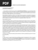 Informe de Los Auditores Independientes