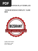 Grant Winning Business Plan Template 1