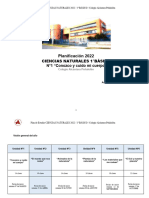 Planificación U2 - CIENCIAS - 1ºBASICO - 2022