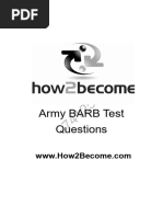 Army BARB Test Questions Workbook