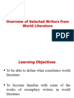 1 Overview of Selected Writers From World Literature