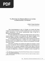 La Recepcion de Derecho Romano en Obligaciones