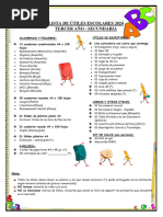 Lista de Útiles - 3er Año