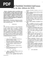 Conceptos de Linealidad, Resistencia Equivalente y Ley de Ohm