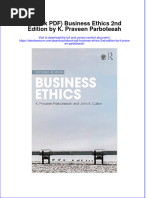 Ebook Ebook PDF Business Ethics 2Nd Edition by K Praveen Parboteeah All Chapter PDF Docx Kindle