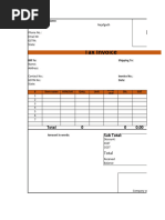 Food Bill Format