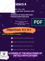 SCIENCE 8 Chapter 8.3 - 8.4 - 8.5 Chemical Reaction