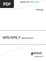 Goulds Pumps NPE 316 Stainless Steel Pumps Repair Parts Manual RNPE R7 2 21