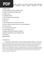 Unit 5. Oral Communication. Elements and Rules Governing Oral Discourse. Everyday Routines and Formulaic Speech. Specific Strategies in Oral Communication.