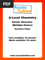 Atomic Structure Multiple Choice QP