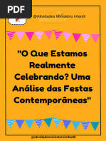 Festas - Carnaval - Explicação e Atividades