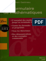 Formulaire de Mathématiques - Gastineau, Alain - 2006 - Paris - E.J.L. - 9782290352113 - Anna's Archive