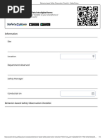 Behavior-Based Safety Observation Checklist - SafetyCulture