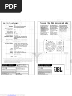 JBL-Studio S36 Specs