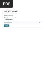 b2b MCQ Models - PDF - Sales - Demand