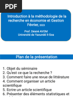 Prof AVOM - Introduction - Méthodologie - Recherche - Economie