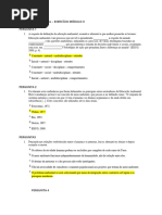 EDUCAÇÃO AMBIENTAL Exercícios Modulo II