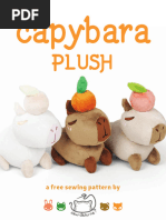 Capybara Plush Sewing