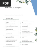 Lista de Comprobación de Boda