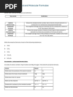 Empirical and Molecular Formulae 1