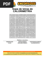 Sopa de Letras de Calorimetría