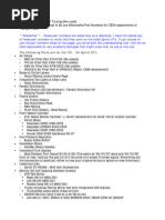 Alternative Parts For Sprint ST and RS