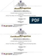 Certificate With Honors