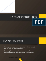 Chapter 1 - 1.2 Measurement - Conversion of Units