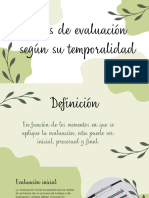 Tipos de Evaluación Según Su Temporalidad