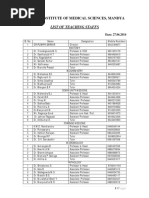 1-Teaching Staff List