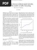 A Comparison Between Artificial Neural Networks and ARIMA Models in Traffic Forecasting