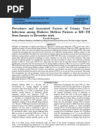 Prevalence and Associated Factors of Urinary Tract Infections Among Diabetes Mellitus Patients at KIU-TH From January To December 2022